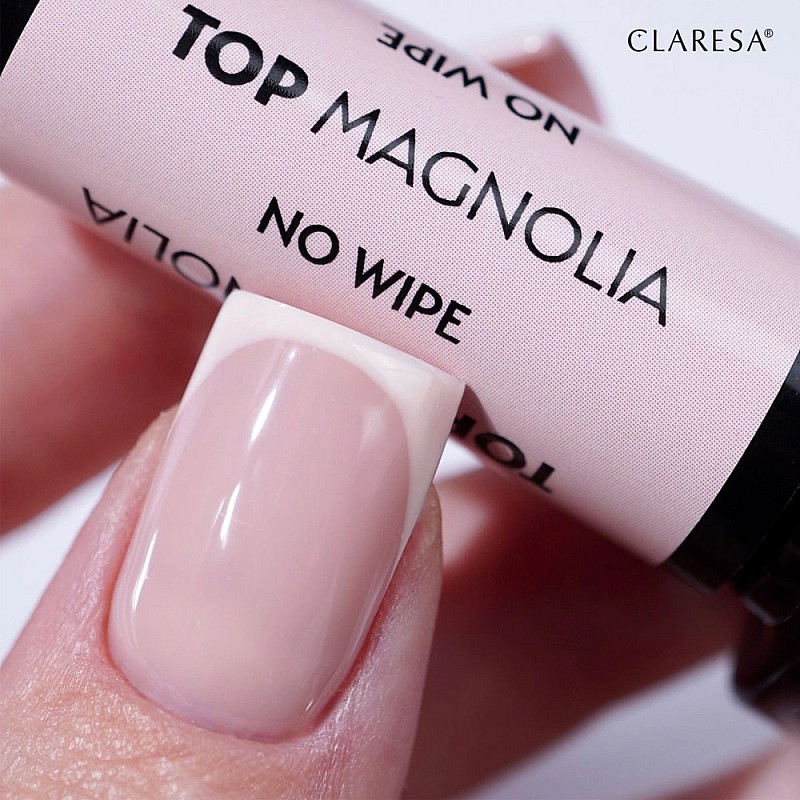 Топ лак светла праскова Claresa Top No Wipe Magnolia 5g