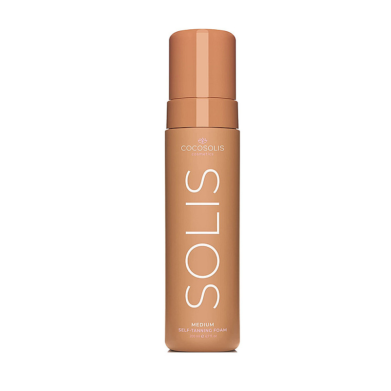 Натурална автобронзираща пяна средна Cocosolis Solis Self-Tanning Foam Medium 200ml