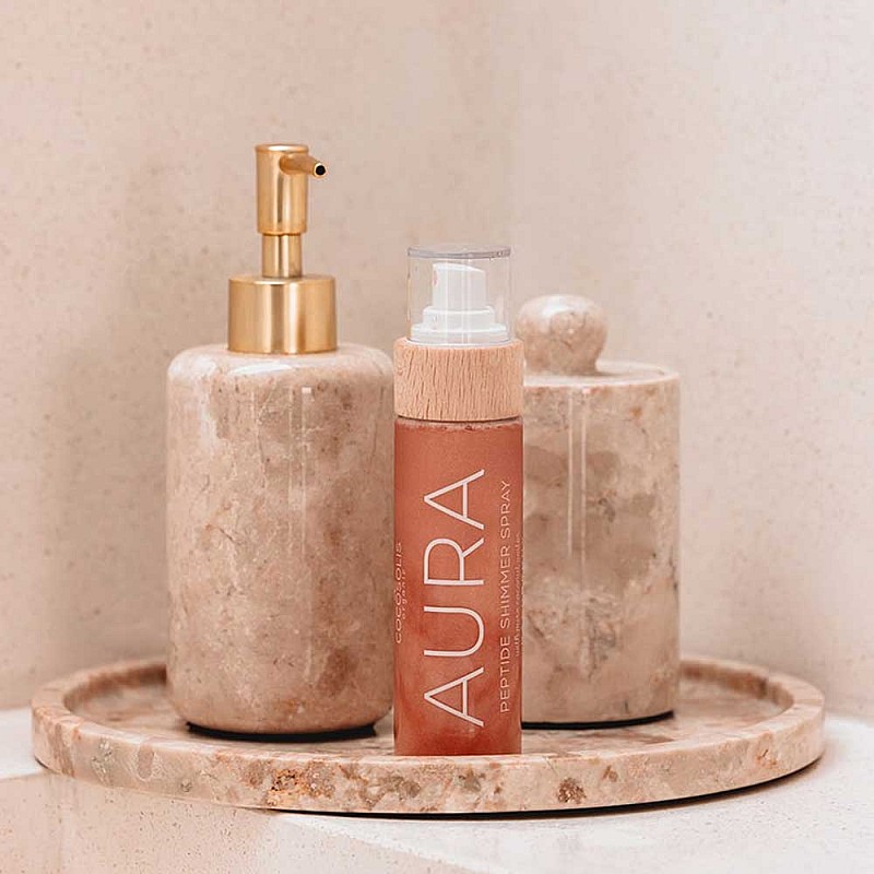 Хидратиращо спрей масло за тяло с частици Cocosolis Aura Peptide Shimmer Spray 100ml