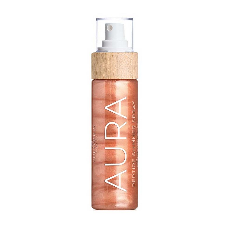 Хидратиращо спрей масло за тяло с частици Cocosolis Aura Peptide Shimmer Spray 100ml