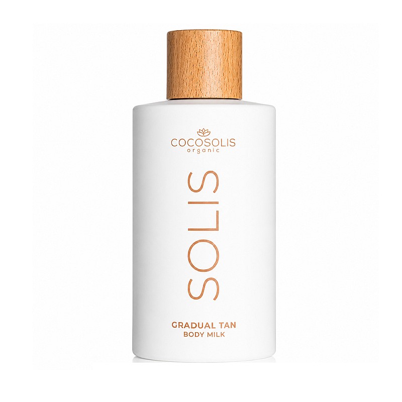 Натурално автобронзиращо мляко за естествен тен Cocosolis Solis Gradual Tan Body Milk 200ml