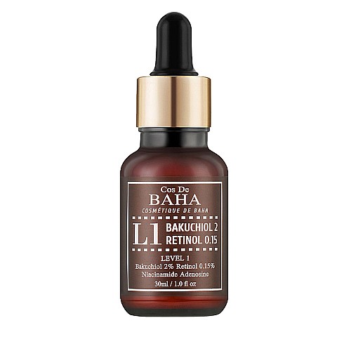 Серум против бръчки с бакучиол и ретинол Cos De BAHA L1 Bakuchiol & Retinol Serum 30ml