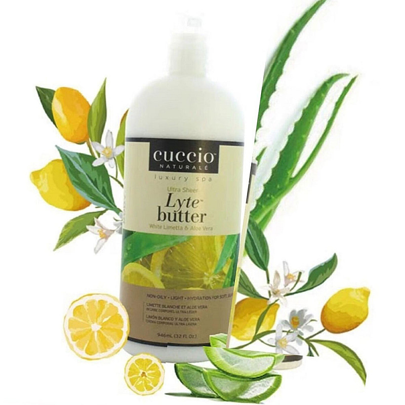 Леко масло за ръце и тяло с бяла лимета и алое Cuccio Butter White Limetta & Aloe 946ml