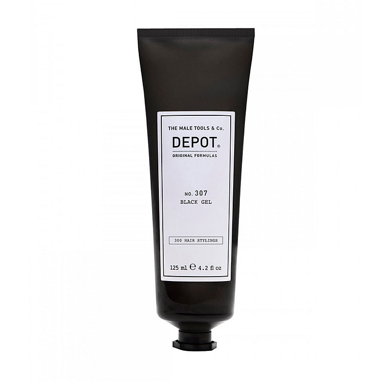 Черен гел за коса за мъже Depot 307 Black Gel 125 ml