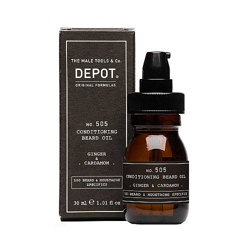 Луксозно масло за брада Depot 505 Conditioning Bread Oil ginger & cardamom 30ml