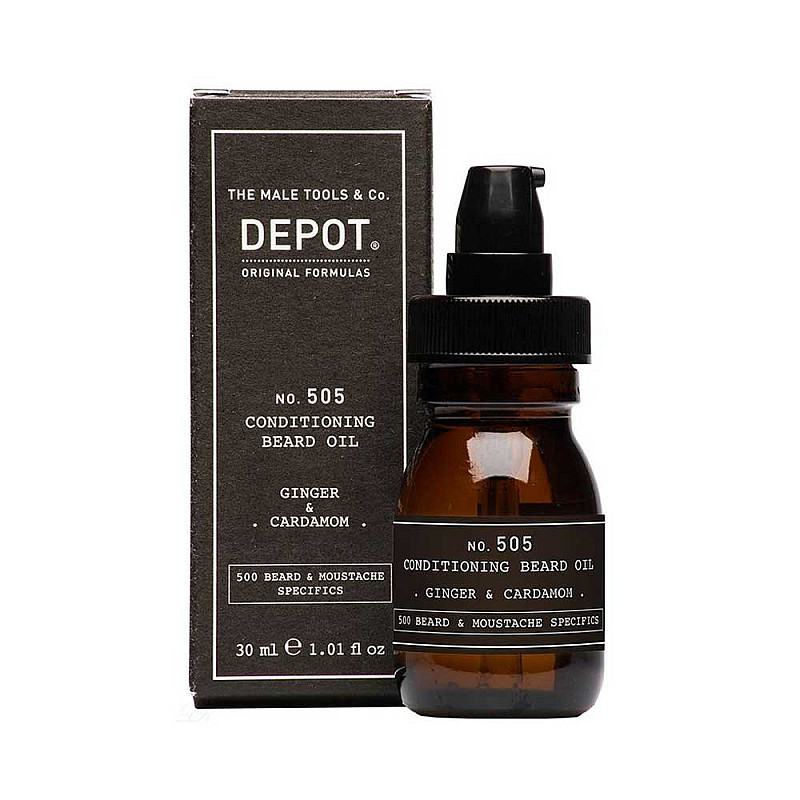 Луксозно масло за брада Depot 505 Conditioning Bread Oil ginger & cardamom 30ml