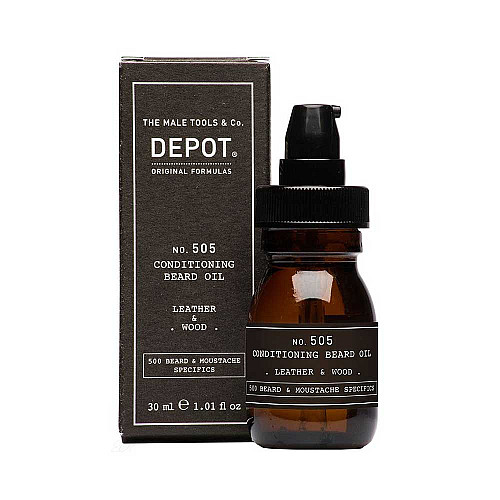 Луксозно масло за брада Depot 505 Conditioning Bread Oil leather & wood 30ml