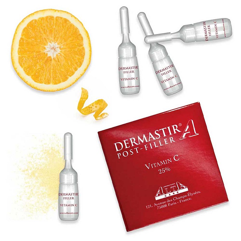 Филър с дълбок ефект срещу пигментации и оксидативен стрес Dermastir Post Filler Vitamin C 4x4ml