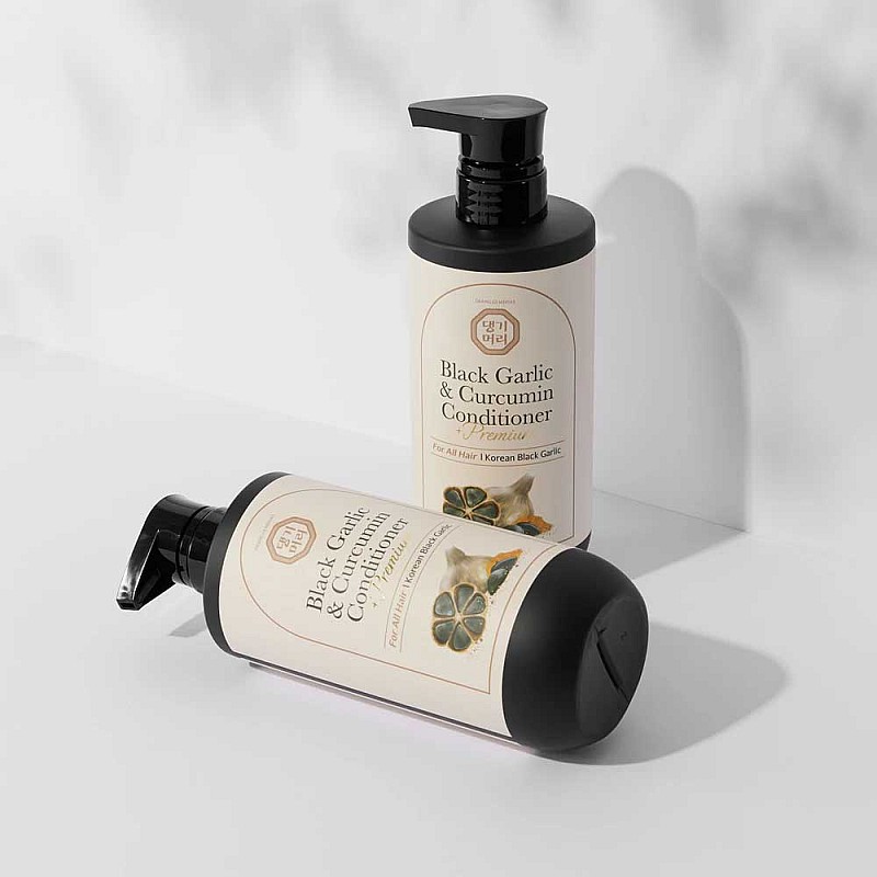 Балсам за плътност и защита срещу накъсване на косата Doori Daeng Gi Meo Black Garlic & Curcumin Treatment 500ml
