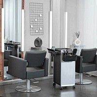 Фризьорска количка E-Trolley Silver-Anthracite