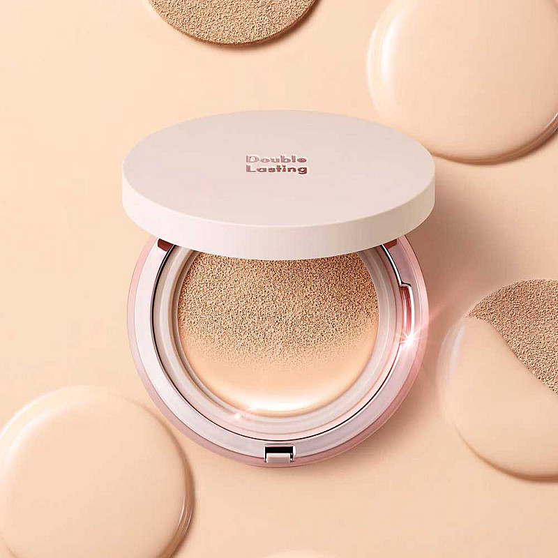 Двойно покривен фон дьо тен Еtude Double Lasting Cushion Glow SPF 50+ PA+++