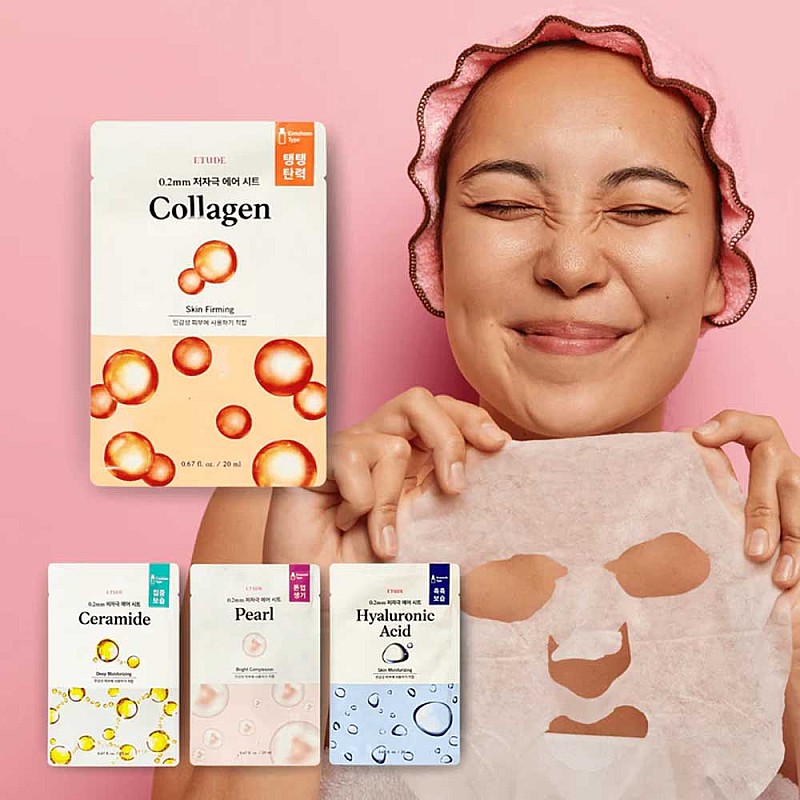 Анти-ейдж шийт маска за лице с колаген Etude House Therapy Air Mask Collagen