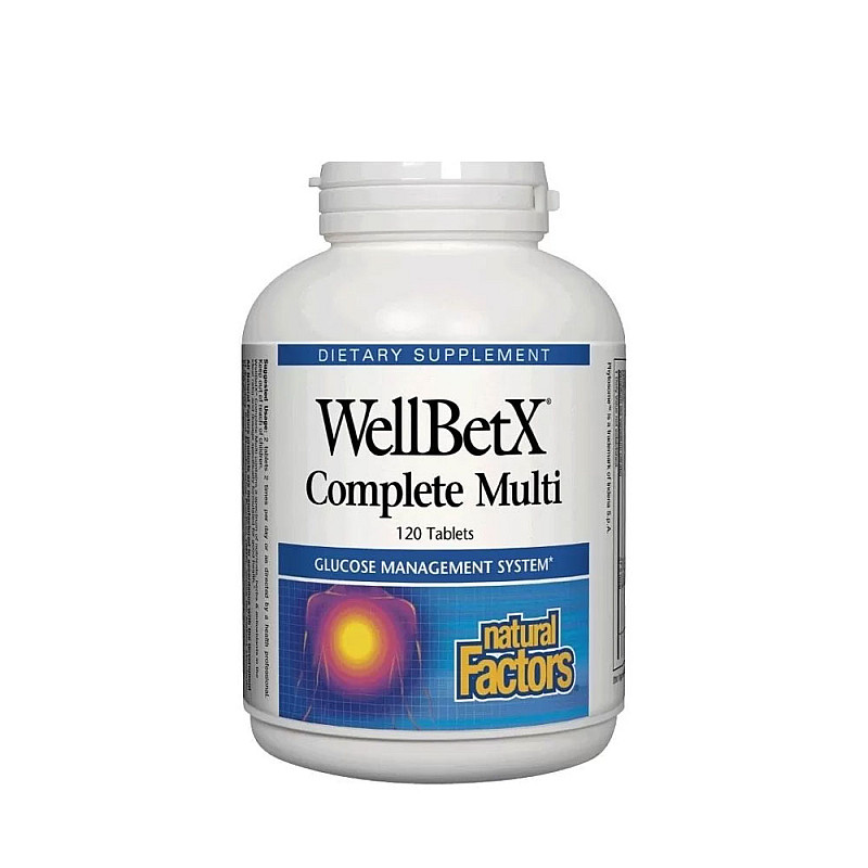 Мултивитамини за диабетици Natural Factors WellBetX Complete Diabetic 120 бр