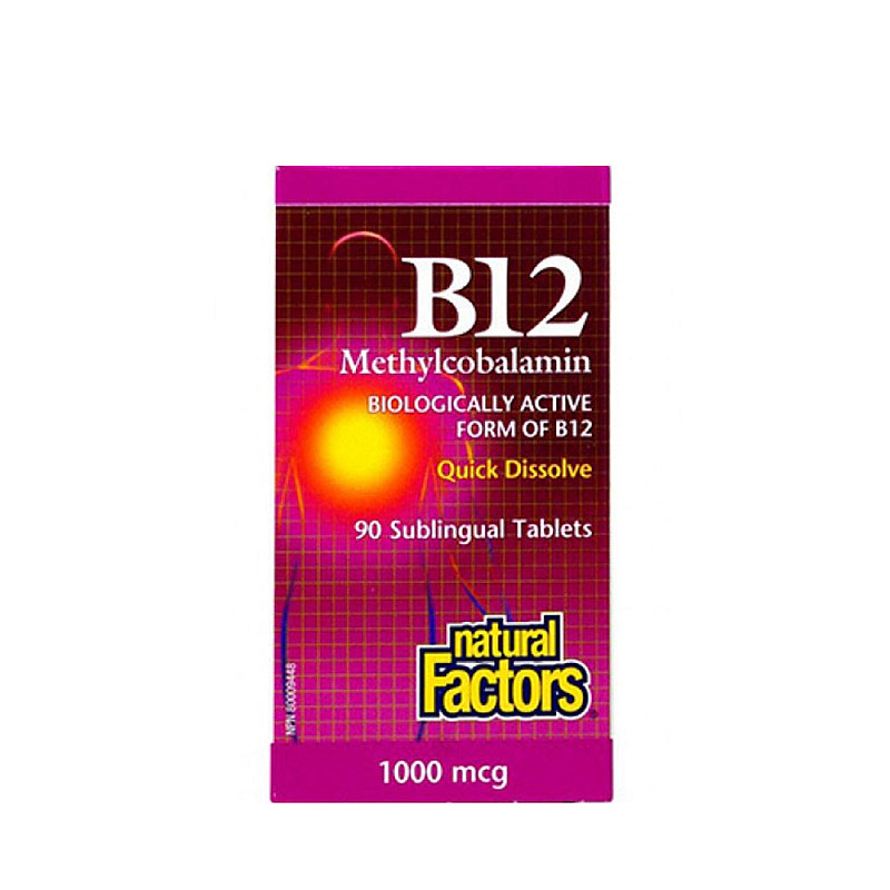 Витамин В12 Natural Factors B12 Methylcobalamin 1000mg 90 бр