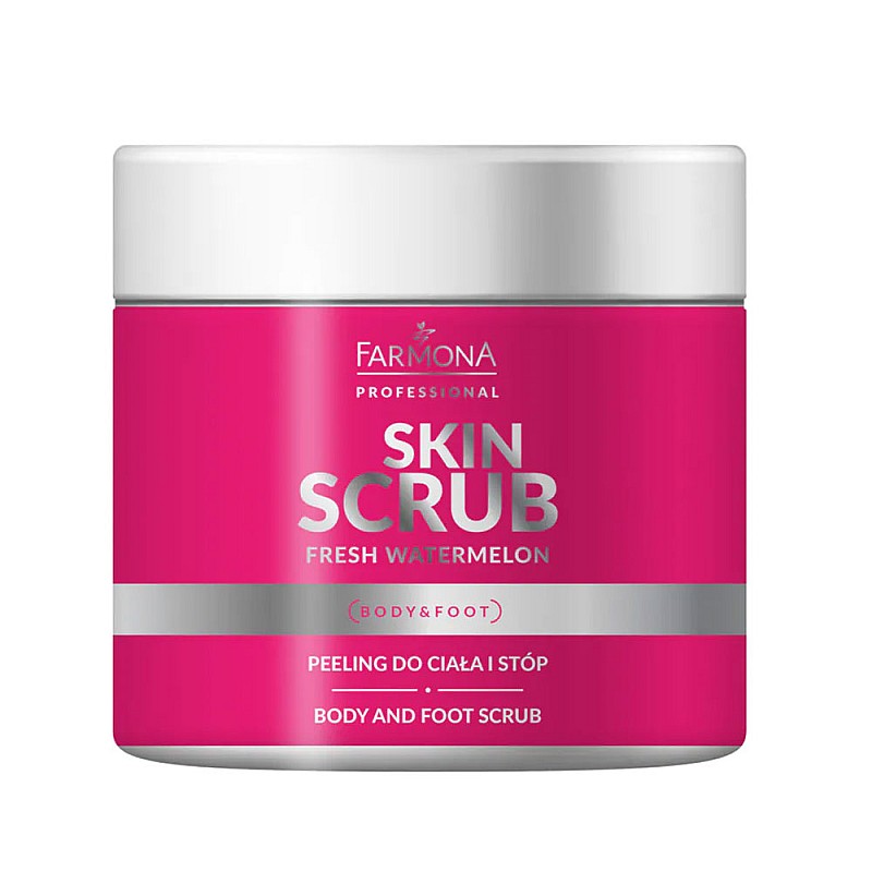 Пилинг за тяло и стъпъла диня Farmona Skin Scrub Fresh Watermelon Body and Foot Scrub 500g