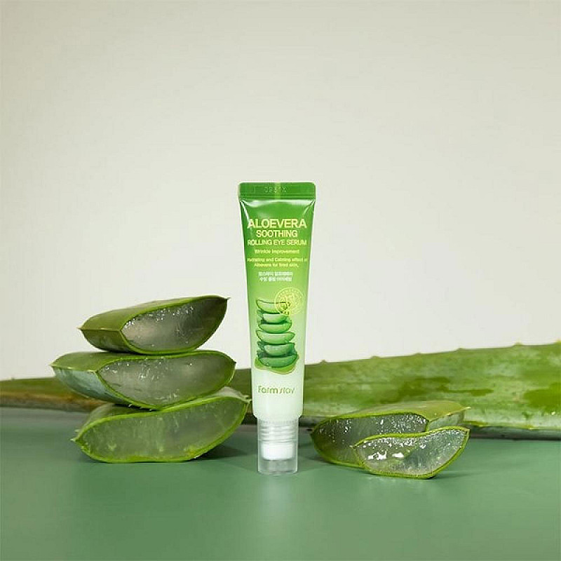 Околоочен ролер-серум с алое вера FarmStay Aloe Vera Soothing Rolling Eye Serum 25ml