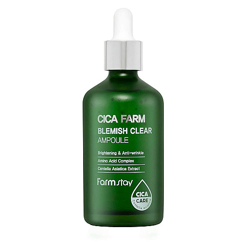 Силно концентрирана ампула с азиатска центела FarmStay Cica Farm Blemish Clear Ampoule 100ml