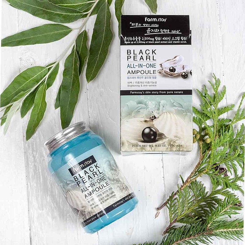 Ампулен серум за лице с екстракт от черни перли Farmstay Black Pearl All-In-One 250ml