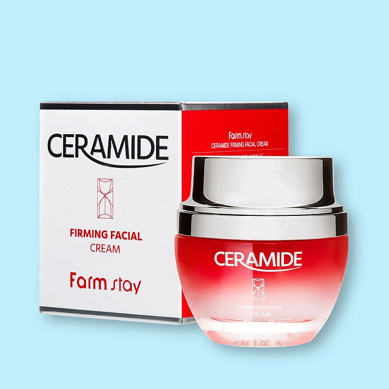 Концентриран крем за лице с пептиди FarmStay Ceramide Firming Facial Cream 50 ml