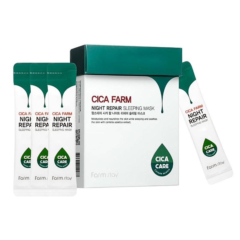 Регенерираща нощна маска за лице FarmStay Cica Farm Night Repair Sleeping Mask 4ml