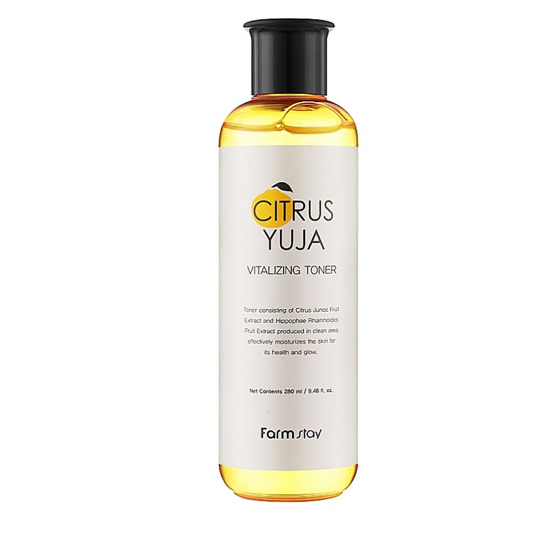 Тонер за лице с екстракт от юдзу FarmStay Citrus Yuja Vitalizing Toner 280ml