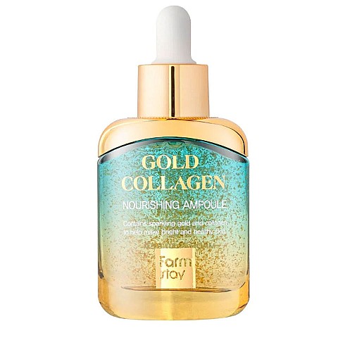 Подхранващ серум за лице със злато и колаген FarmStay Gold Collagen Nourishing Ampoule 35ml