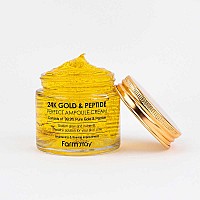 Крем за лице с 24 карата злато и пептиди FarmStay 24K Gold & Peptide Perfect Ampoule Cream 80ml