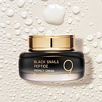 Лифтинг крем за лице с муцин от черен охлюв и пептиди FarmStay Black Snail & Peptide 9 Perfect Cream 55ml