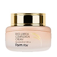 Укрепващ защитната бариера крем с оризови трици и серамиди FarmStay Rice Bifida Complextion Cream 55ml