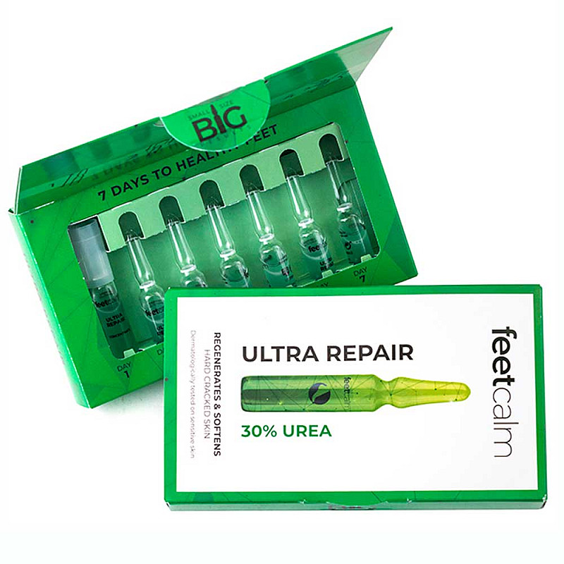 Възстановяващи ампули за крака с 30% Урея FeetCalm Urea Ultra Repair 7х2ml