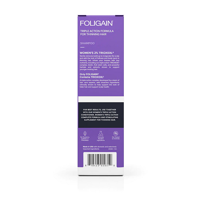 Регенериращ шампоан за жени с Trioxidil 2% Foligain Triple Action Shampoo 236 ml