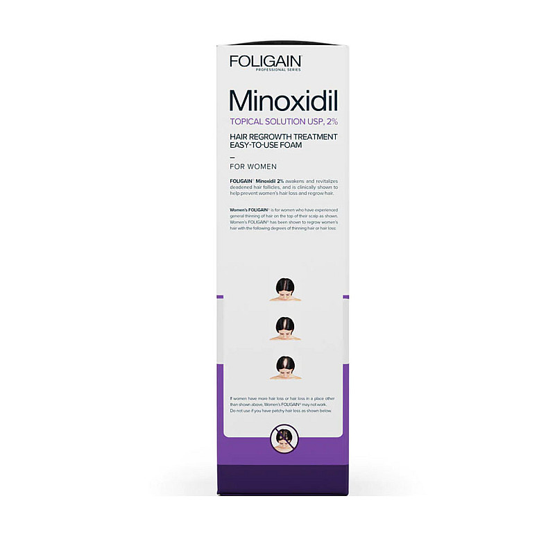 Пяна за жени против косопад с Миноксидил 2% Foligain Advanced Hair Regrowth Treatment Foam 177ml