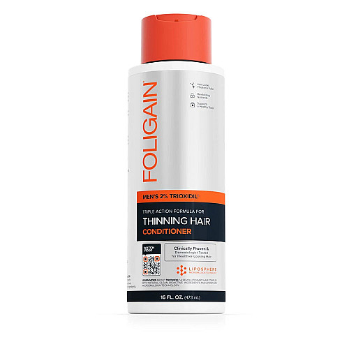 Балсам с тройно действие за изтъняла коса за мъже Foligain 2% Trioxidil Thinning Hair Conditioner 473ml 