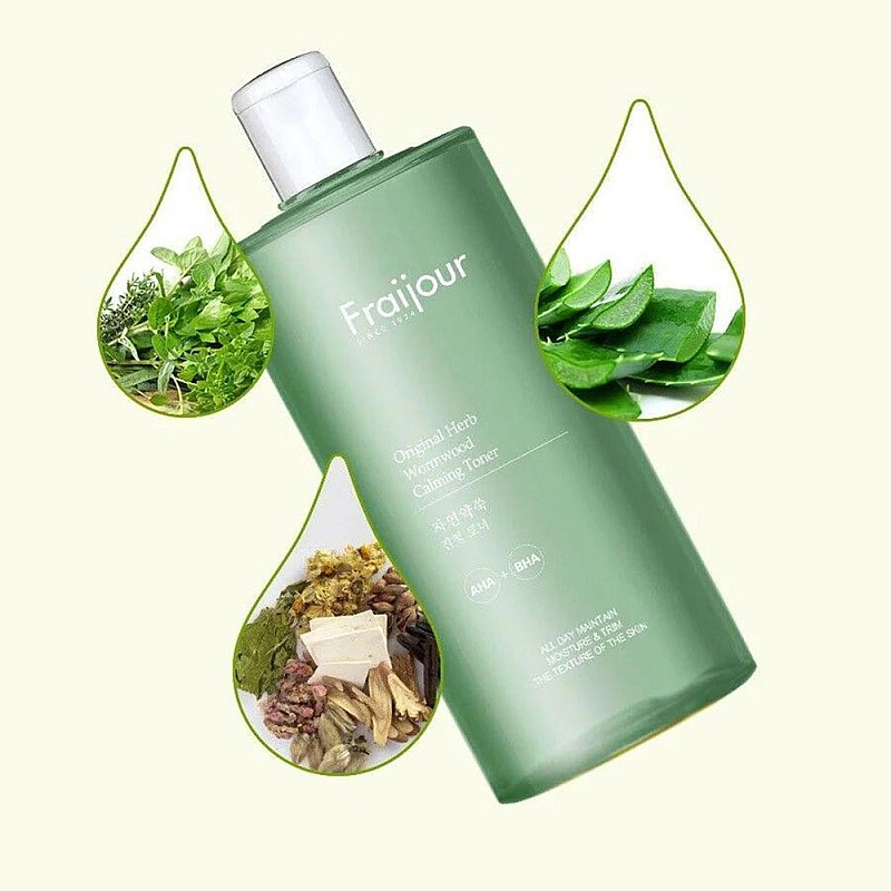 Успокояващ тонер с пелин Fraijour Original Herb Wormwood Calming Toner 500ml