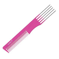 Антистатичен комбиниран гребен Sibel Pink Pom Combs 19,5см