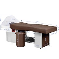 Измивна СПА Фризьорска Кушетка кафяво Gabbiano Head Spa 017 Brown
