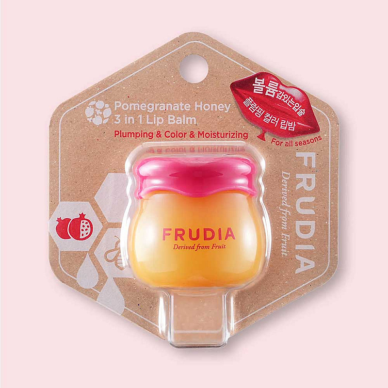 Балсам за устни с нар и мед Frudia Pomegranate Honey 3in1 Lip Balm 10ml