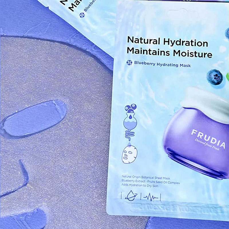 Хидратираща шийт маска с боровинка Frudia Blueberry Hydrating Mask