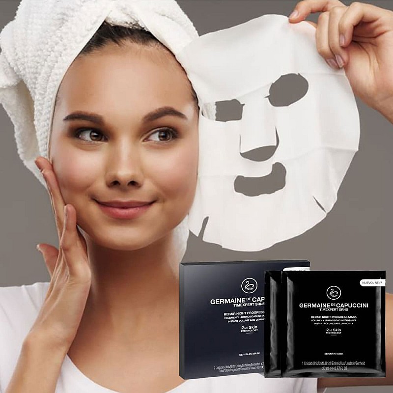 Маска за незабавно повдигане и озаряване Germaine De Capuccini Timexpert SRNS Night Progress Mask 2pcs