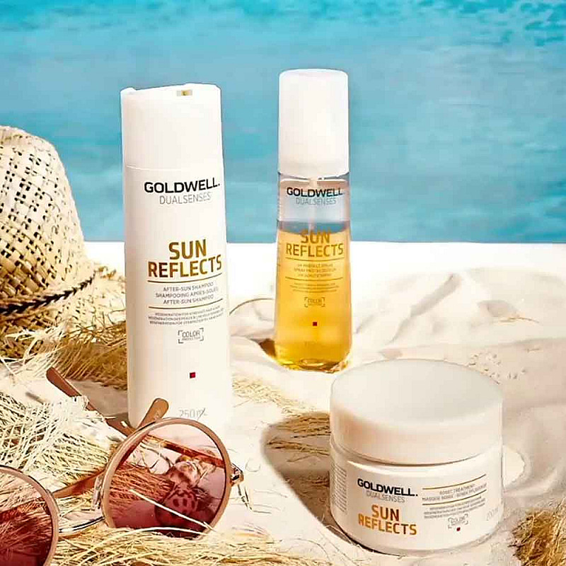 Регенериращ шампоан за изтощена от слънцето коса Goldwell Sun Refects 250ml