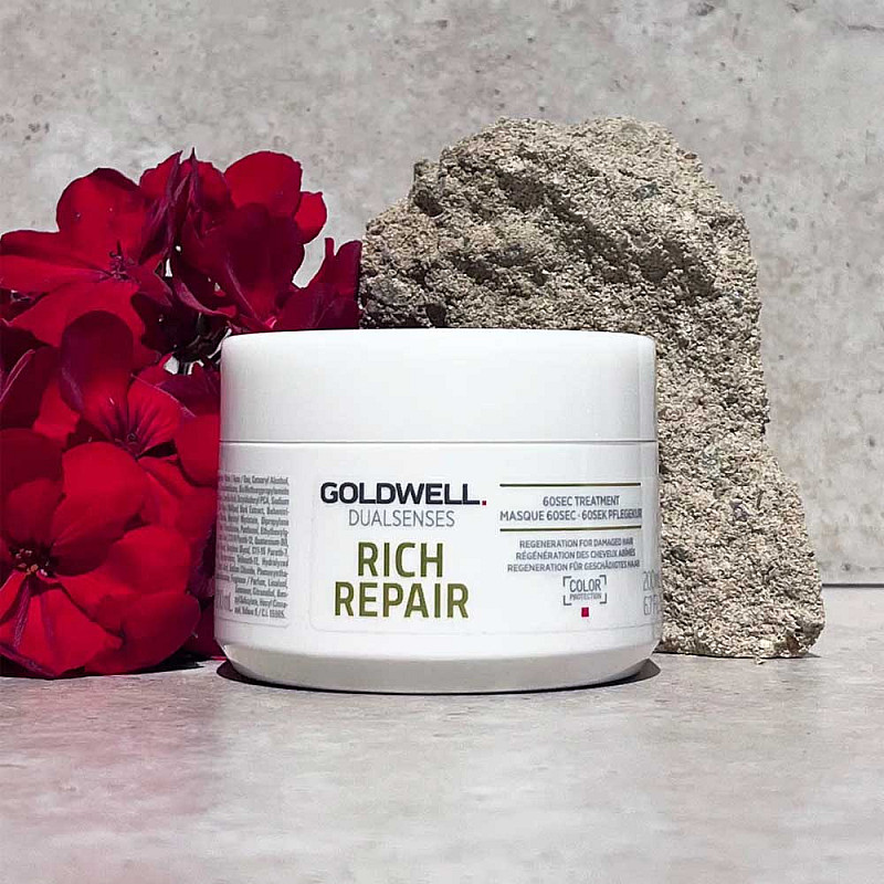 60 секундна маска за суха и увредена коса Goldwell Dualsenses Rich Repair 60sec Treatment 200ml