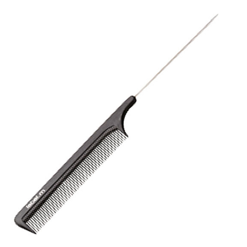 Гребен за топиране с метална опашка Carbon Antistatic Metal End Tail Comb