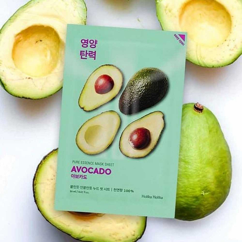 Шийт маска с Авокадо Holika Holika Pure Essence Mask Sheet Avocado 