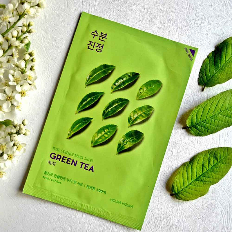 Шийт маска със зелен чай Holika Holika Pure Essence Mask Sheet Green tea 