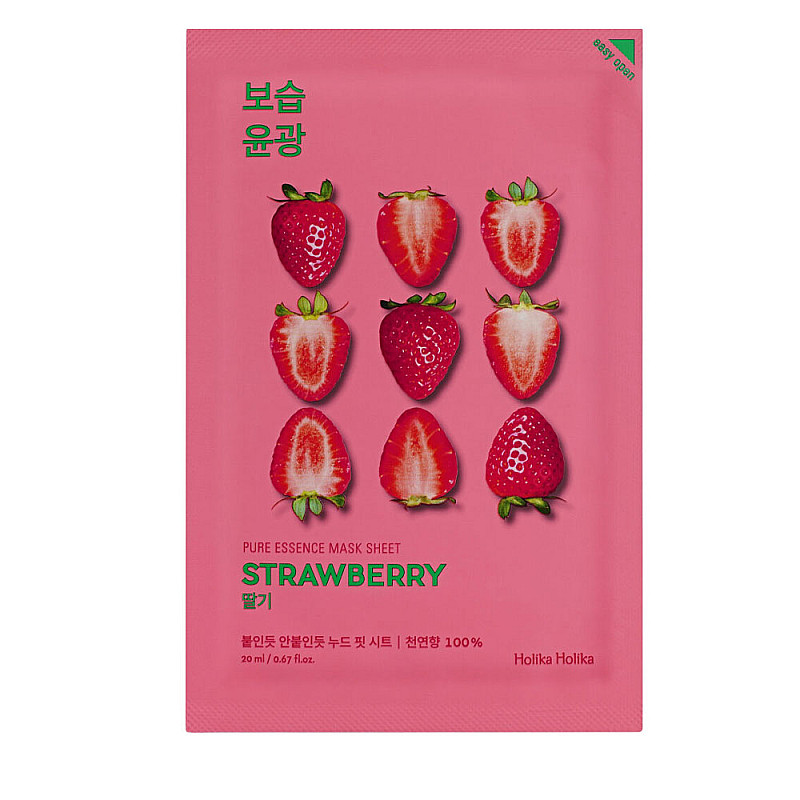 Шийт маска с ягоди Holika Holika Pure Essence Mask Sheet Strawberry