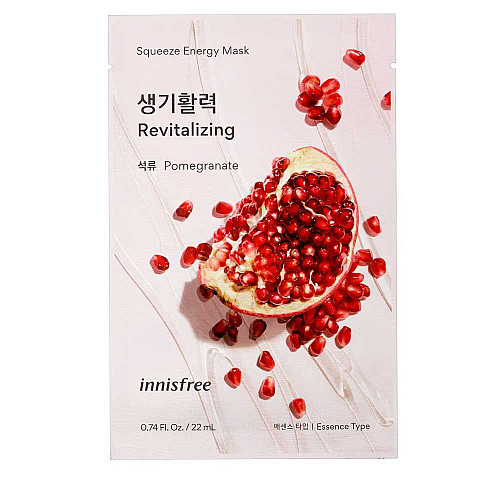 Шийт маска с нар  Innisfree Squeeze Energy Mask Pomegranate 22ml 