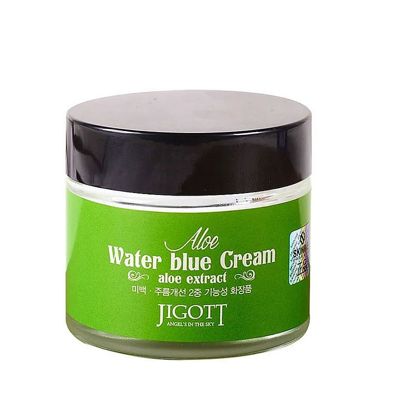 Успокояващ крем с алое вера Jigott Aloe Water Blue Cream 70ml