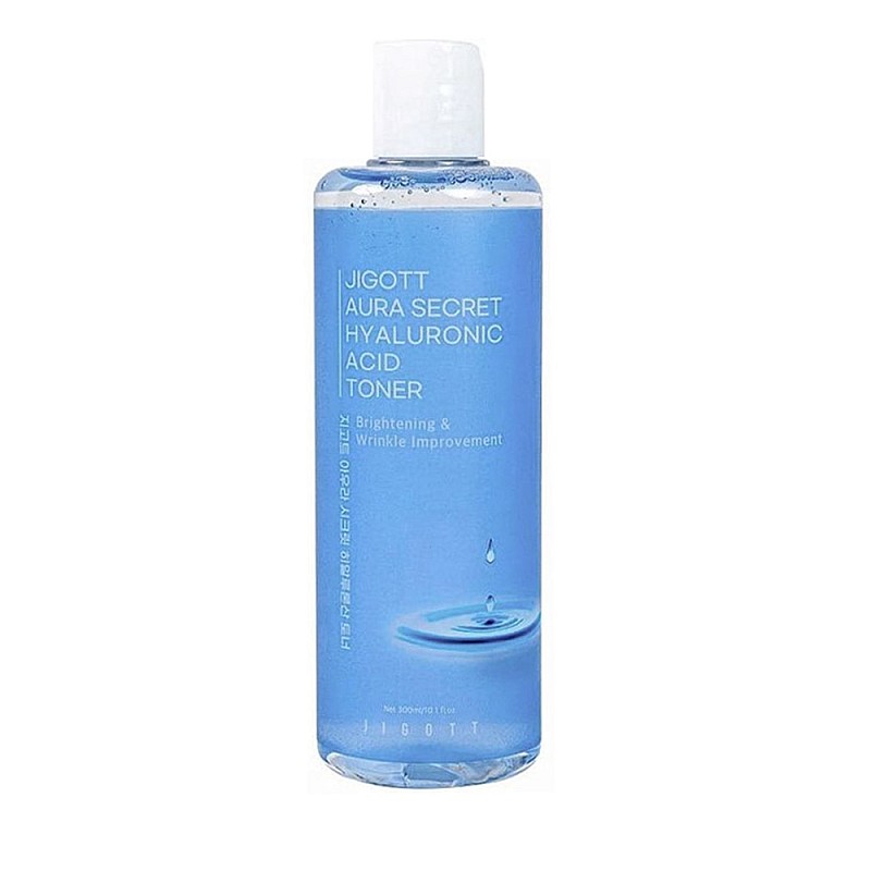 Хидратиращ тонер с хиалурон Jigott Facial Toner Hyaluron Aura Secret Hyaluronic Acid Toner 300ml