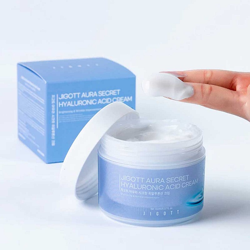 Интензивен хиалуронов крем за лице Jigott Aura Secret Hyaluronic Acid Cream 150ml