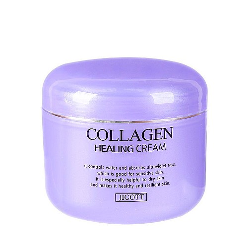 Подхранващ крем за лице с колаген Jigott Collagen Healing Cream 100ml